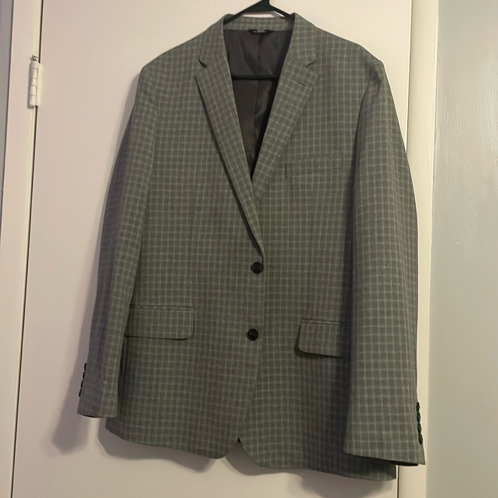 Gray plaid sport jacket/ blazer